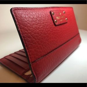 Brand New • Red Leather wallet -• Kate Spade